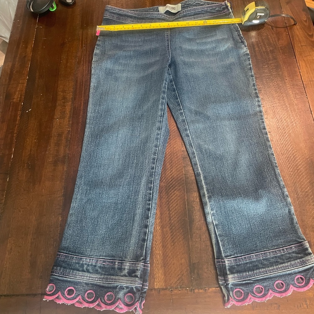 Moschino jeans pink trim sz 8